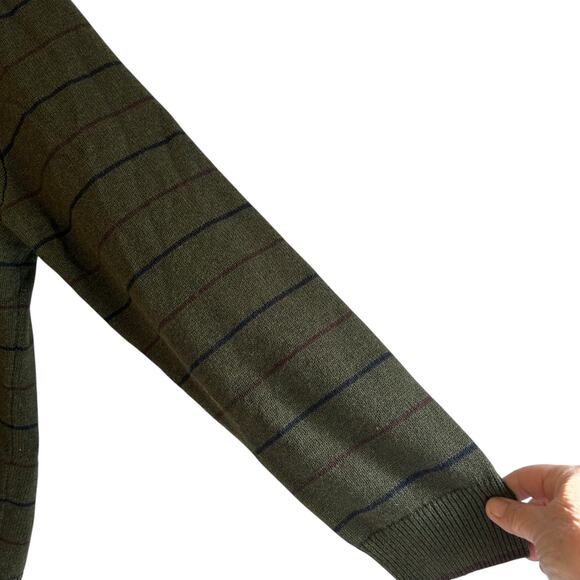 Jos A. Bank Sweater Striped Traditional Fit 2X Cotton Wool Blend Academia Preppy - Picture 5 of 9